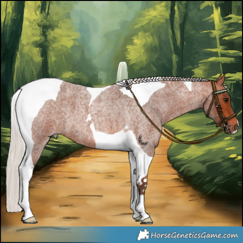 Horse Color:Silver Brown Roan Tobiano 
