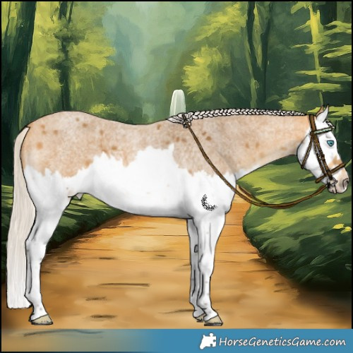 Horse Color:Silver Buckskin Roan Splash