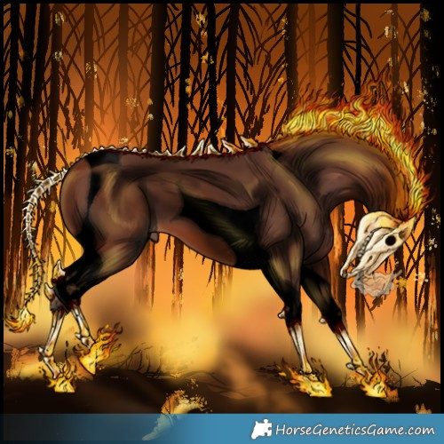 Horse Color:Void Silver Brown Tobiano 