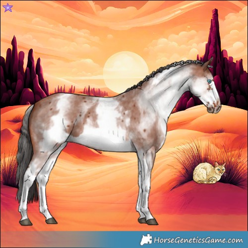 Horse Color:White Spotted Bay Sabino Frame