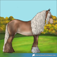 Horse Color:Gray Liver Chestnut Pearl Mushroom