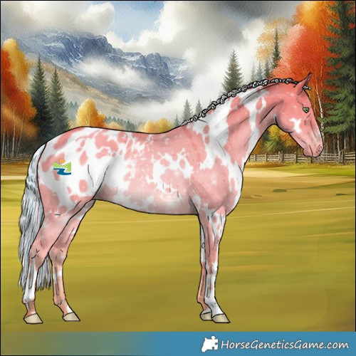 Horse Color:Painted White Spotted Silver Amber Champagne Dun Appaloosa Rabicano 