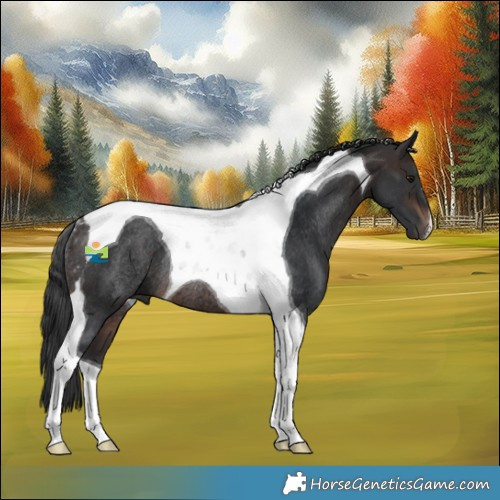 Horse Color:Brown Tobiano Rabicano 