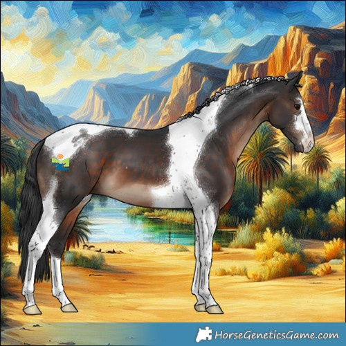 Horse Color:Brown Tobiano 