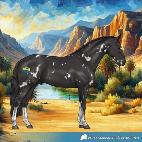 Horse Color:White Spotted Smoky Black Tobiano