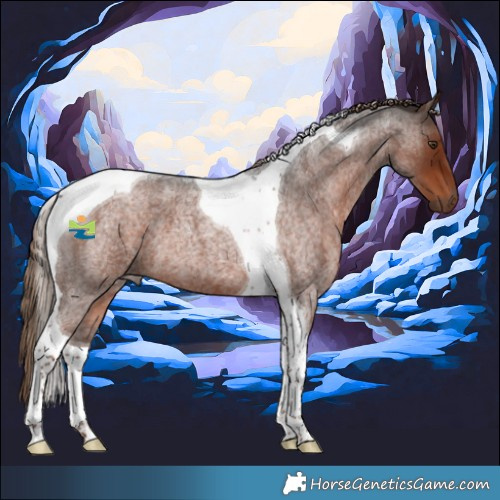 Horse Color:Liver Red Roan Tobiano