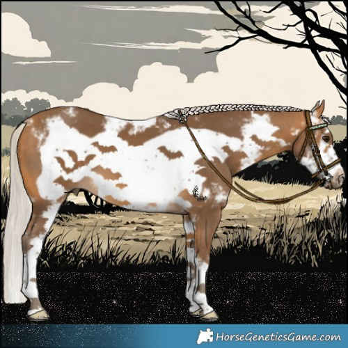 Horse Color:Silver Buckskin Sabino Frame 