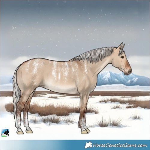Horse Color:Powder White Silver Brown Dun Rabicano 
