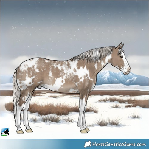 Horse Color:Powder White White Spotted Silver Grullo Splash