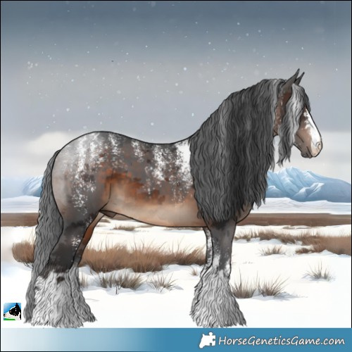 Horse Color:Powder White Brown Merle 
