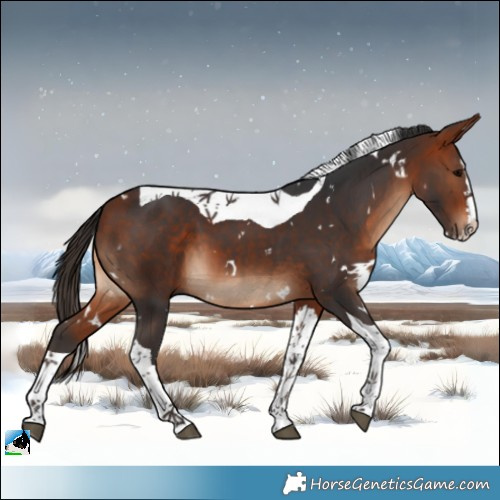 Horse Color:White Spotted Bay Splash Tobiano 
