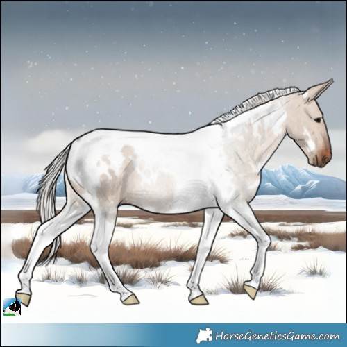 Horse Color:White Spotted Silver Brown Dun Tobiano 