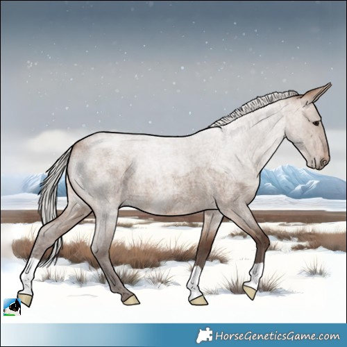 Horse Color:Silver Bay Roan Dun Brindle 