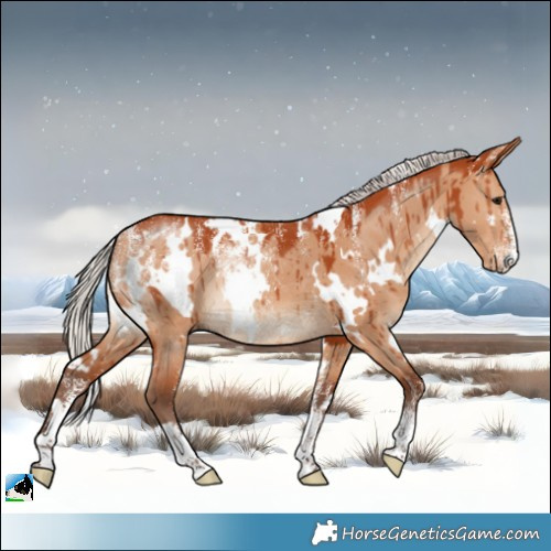 Horse Color:Powder White White Spotted Silver Bay Dun Rabicano Brindle 