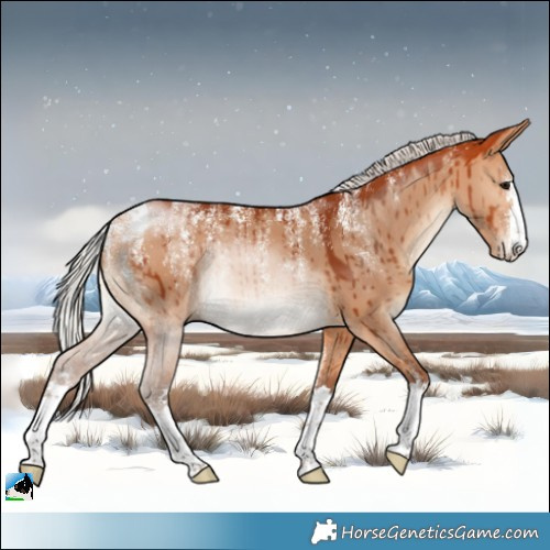 Horse Color:Powder White Silver Bay Dun Brindle 