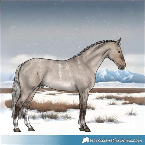 Horse Color:Powder White Silver Brown Roan Dun 