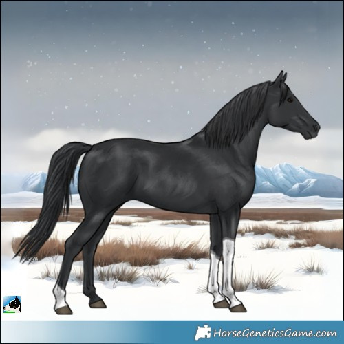 Horse Color:Black Tobiano 