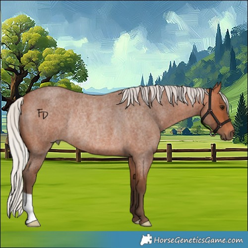 Horse Color:Silver Bay Roan Rabicano
