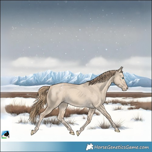 Horse Color:Perlino Dun Varnish 