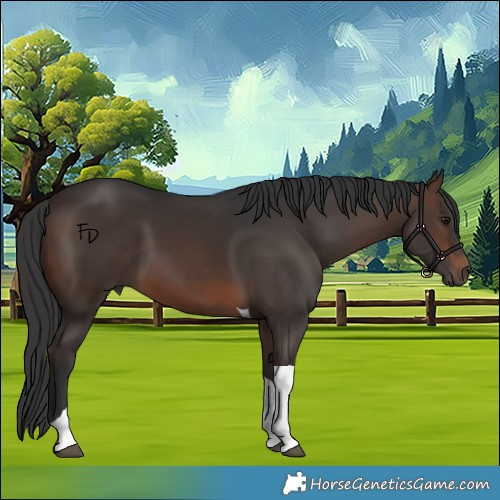 Horse Color:Brown Tobiano