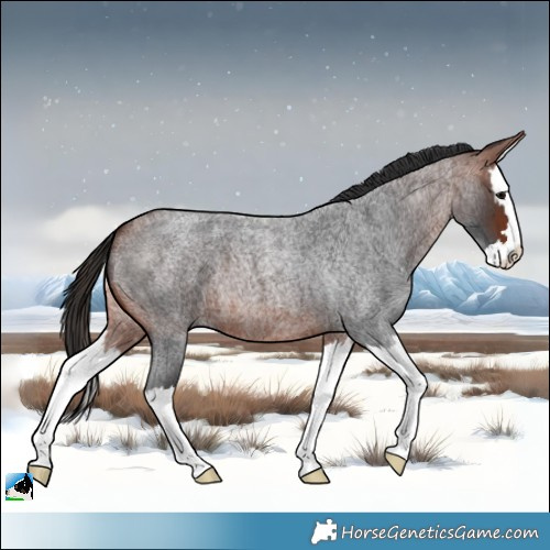 Horse Color:Bay Roan Splash 