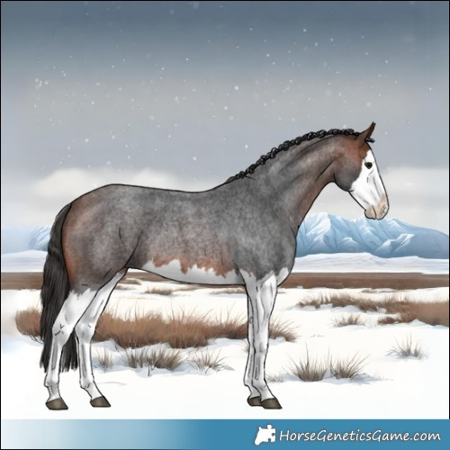 Horse Color:Bay Roan Splash Rabicano 