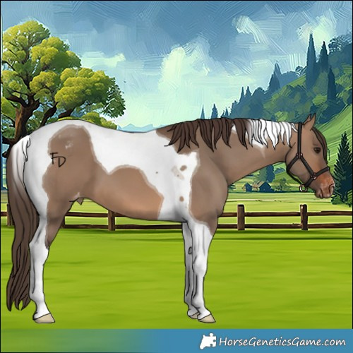 Horse Color:Brown Dun Tobiano Appaloosa