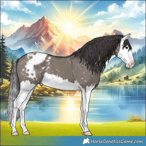 Horse Color:Grullo Splash Appaloosa 