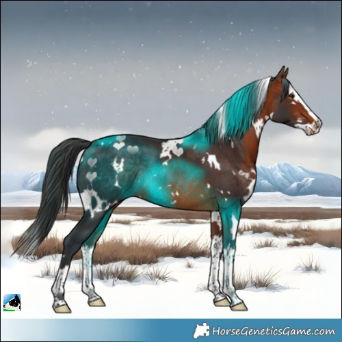 Horse Color:White Spotted Bay Splash Rabicano 