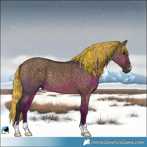 Horse Color:Painted Silver Brown Dun 