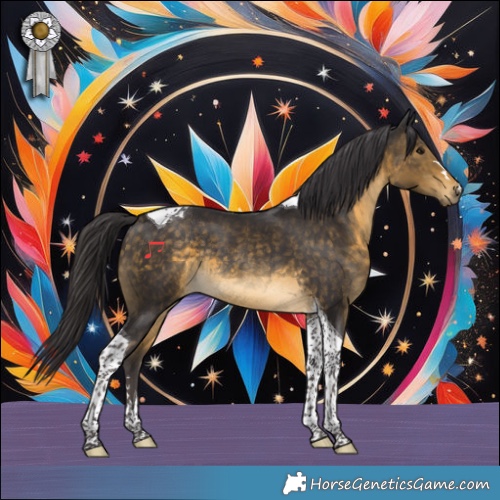 Horse Color:Buckskin Tobiano Rabicano 