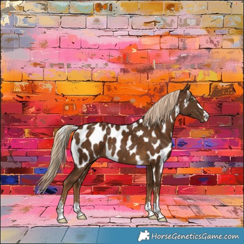 Horse Color:Chocolate Palomino Skewed Appaloosa