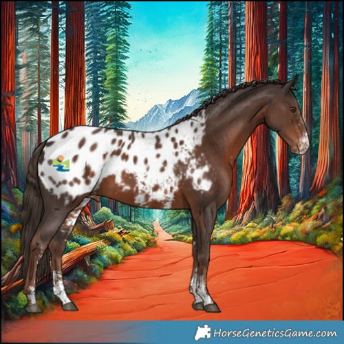Horse Color:Liver Chestnut Sabino Appaloosa