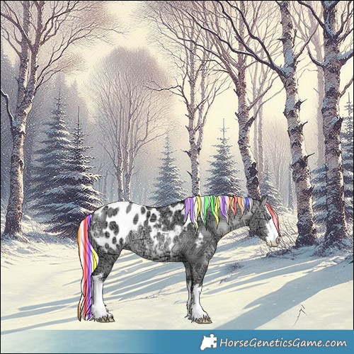 Horse Color:Painted White Spotted Silver Buckskin Chinchilla Ice Dun Appaloosa 