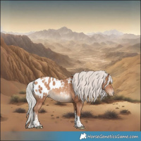 Horse Color:Powder White Silver Sable Champagne Tobiano Appaloosa