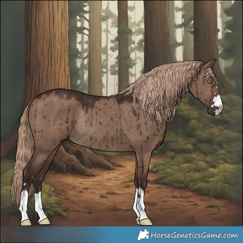 Horse Color:Liver Red Dun Rabicano Brindle 