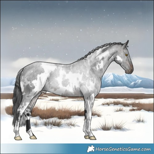 Horse Color:White Spotted Brown 