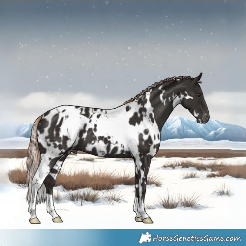Horse Color:White Spotted Liver Chestnut Near Leopard 