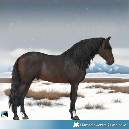 Horse Color:Brown Rabicano 