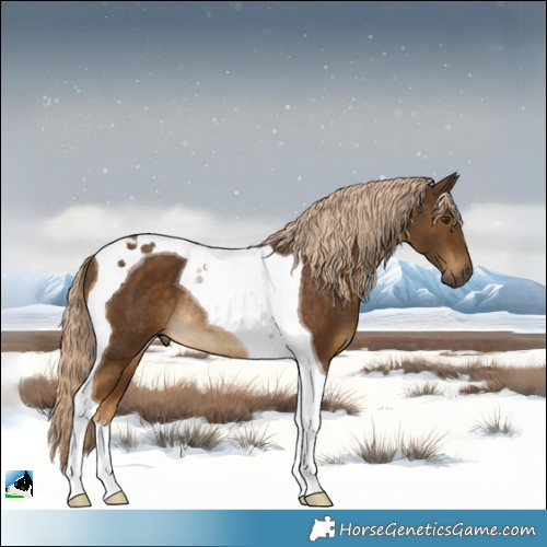 Horse Color:Chocolate Palomino Tobiano Rabicano 