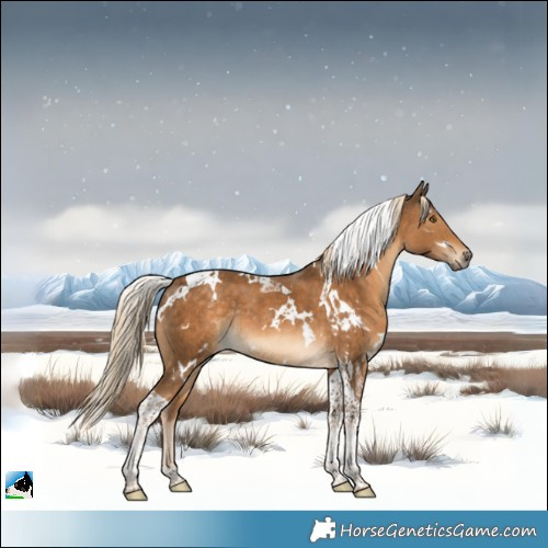 Horse Color:White Spotted Chocolate Palomino Tobiano Rabicano 