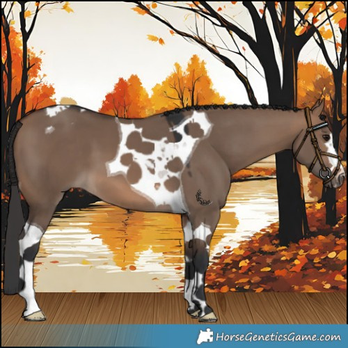 Horse Color:Brown Dun Tobiano 