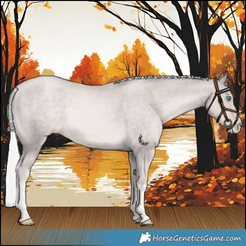 Horse Color:Platinum White Spotted Chocolate Palomino Pearl Tobiano