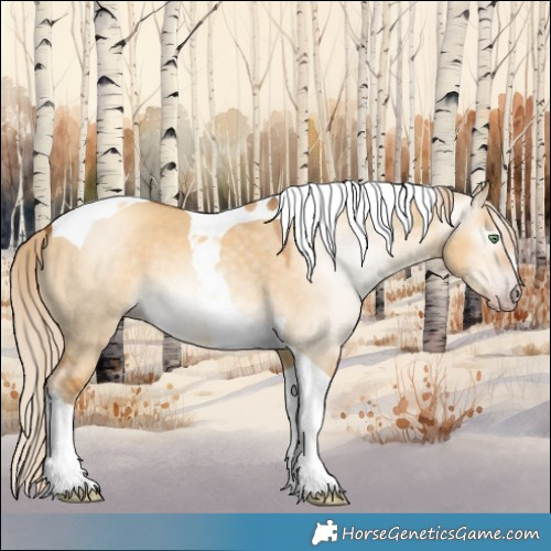 Horse Color:Gray Gold Cream Champagne Dun Tobiano 