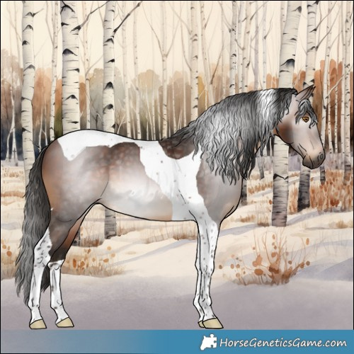Horse Color:Gray Bay Tobiano 