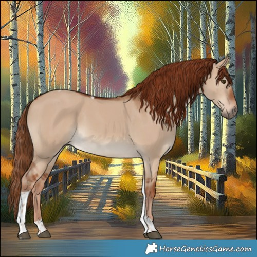 Horse Color:Red Dun Tobiano 