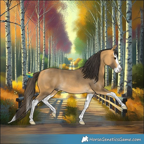 Horse Color:Buckskin Splash Rabicano