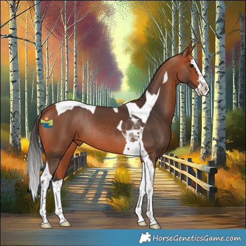 Horse Color:Bay Splash Tobiano Rabicano