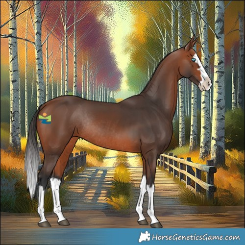 Horse Color:Bay Splash Rabicano 