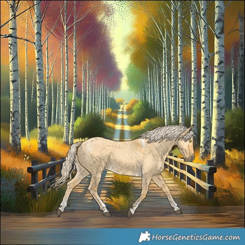 Horse Color:Powder White Palomino Dun Rabicano 